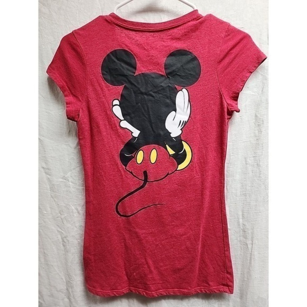 Womens Red Disney‎ Mickey Mouse Medium Classic T-shirt - Picture 2 of 4